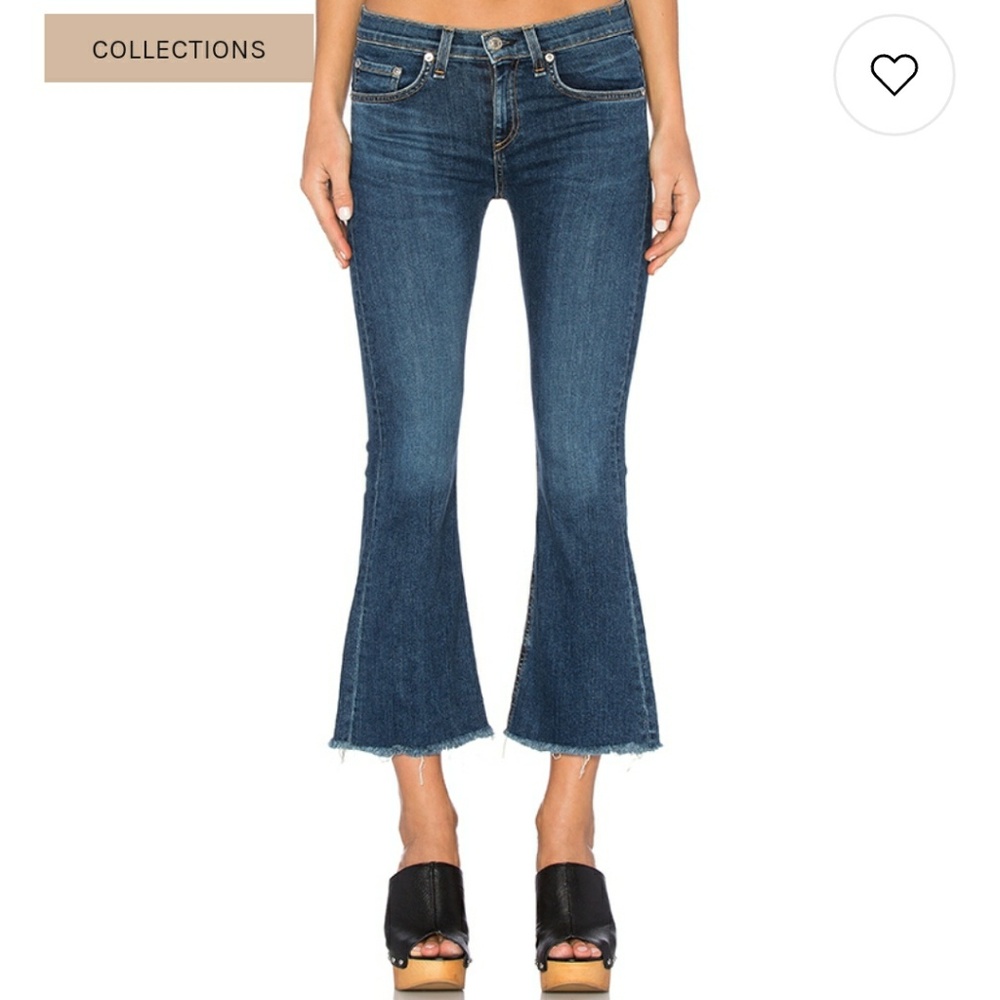 Rag & Bone Crop Flare In Paz Jean